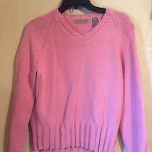 Pink knitted sweater